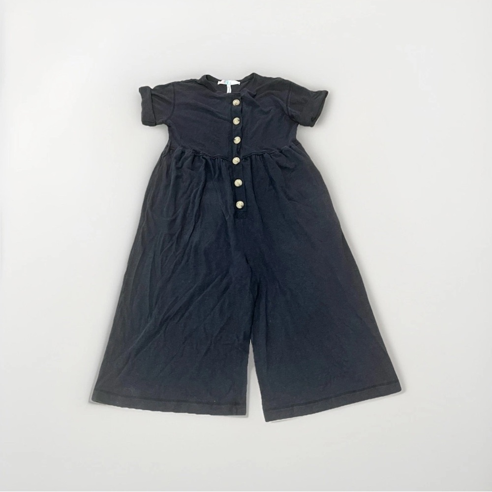 Free People FP Beach Black Button-Front Jumpsuit Size S